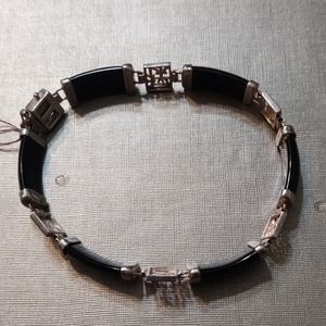 Black Onyx Sterling Silver Braclet